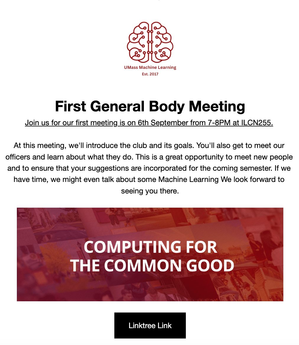 First General Body Meeting